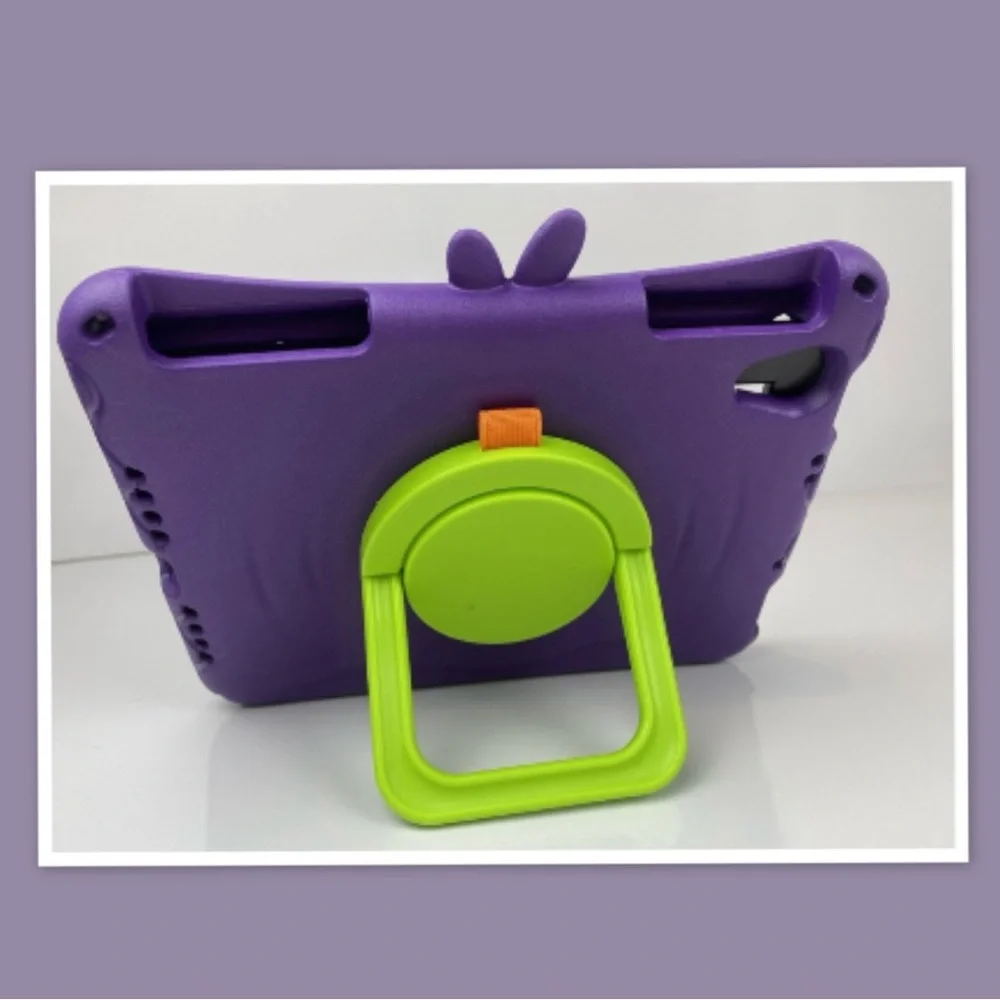Kids Shockproof Foam Case Handle Cover Stand for iPad Mini 6 Purple
